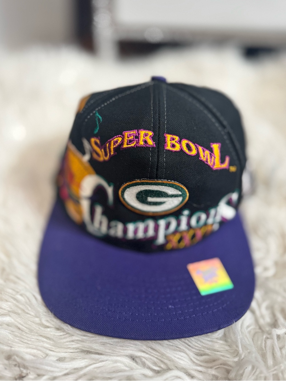 vintage 1990s Green Bay Packers Super Bowl XXXI champions snapback hat